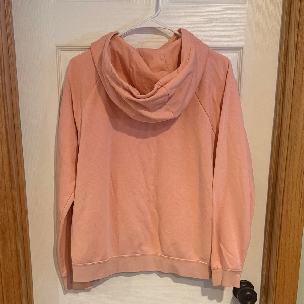 355 Nike Funnel Cowl Neck Hoodie Women’s Medium Light Pink Pullover Sweatshirt